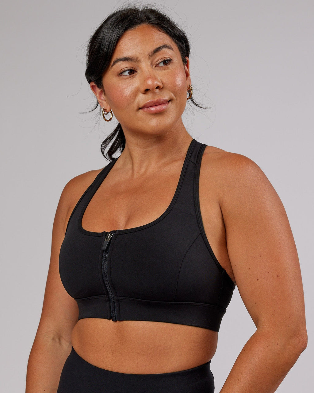 Model wearing Sprint Sports Bra - Black