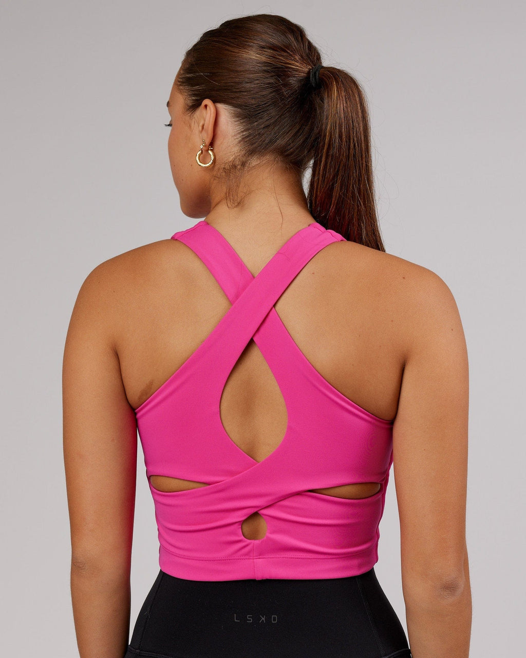 Model wearing Status Shelf Bra Active Tank - Magenta