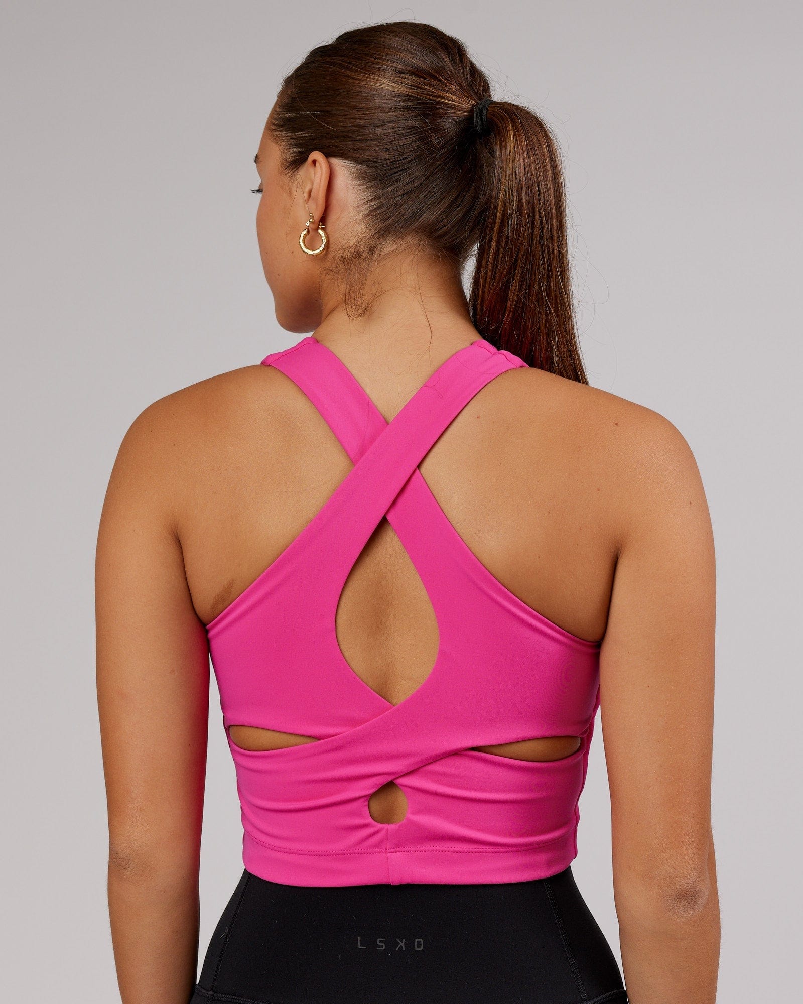 Model wearing Status Shelf Bra Active Tank - Magenta