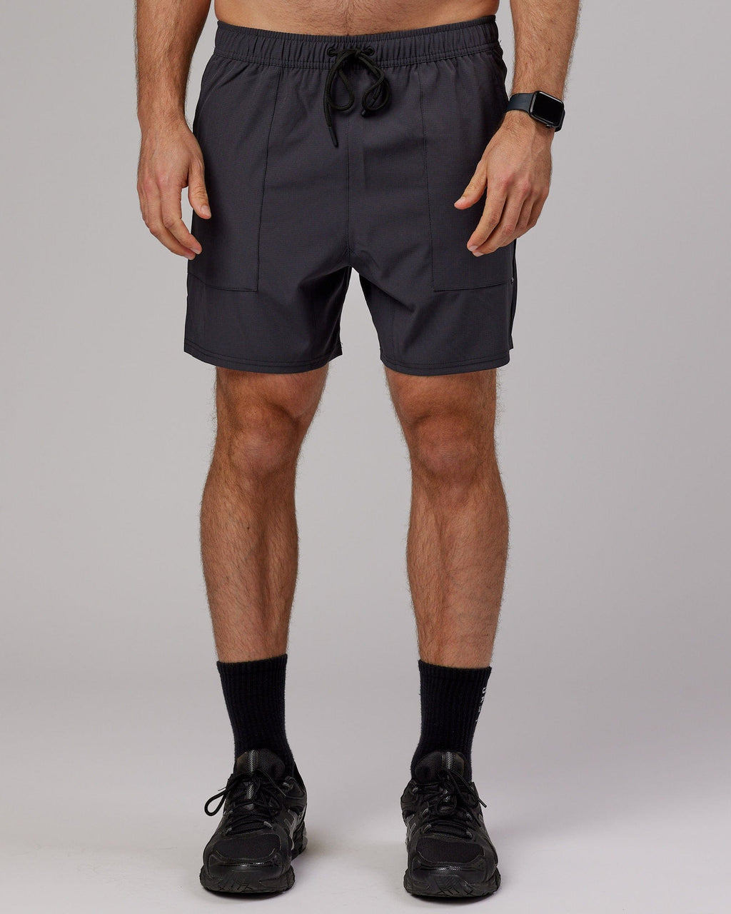 Model wearing Street Tech Short - Asphalt