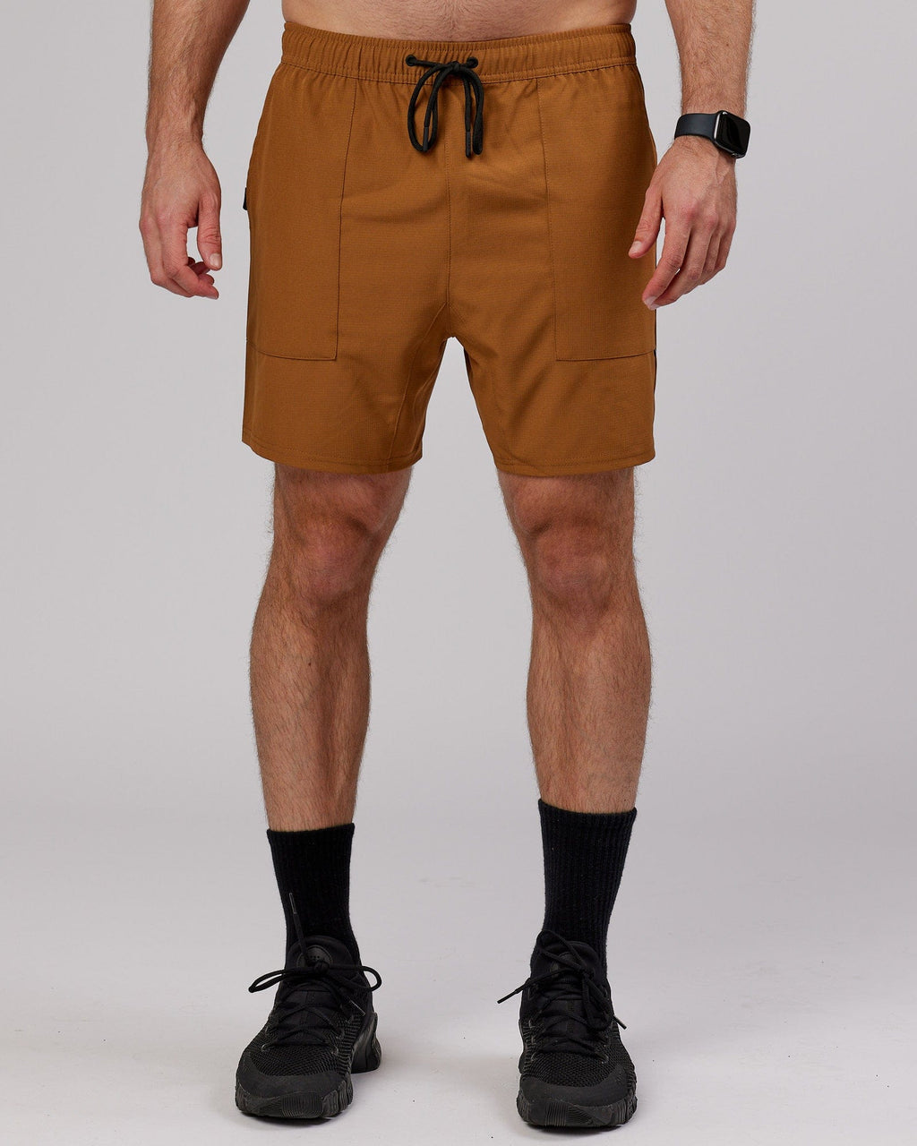 Model wearing Street Tech Short - Camel