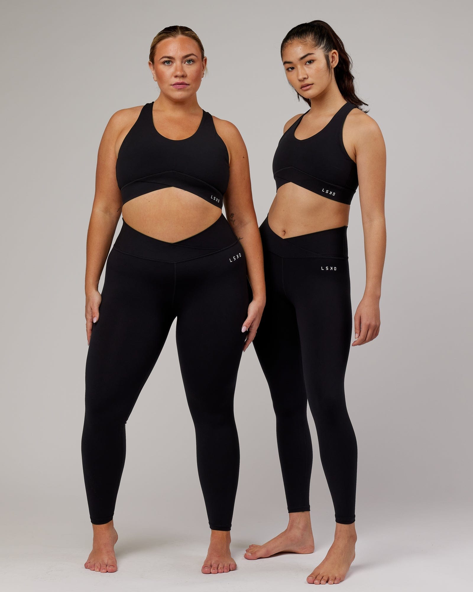 Model wearing Strike Full Length Tight - Black