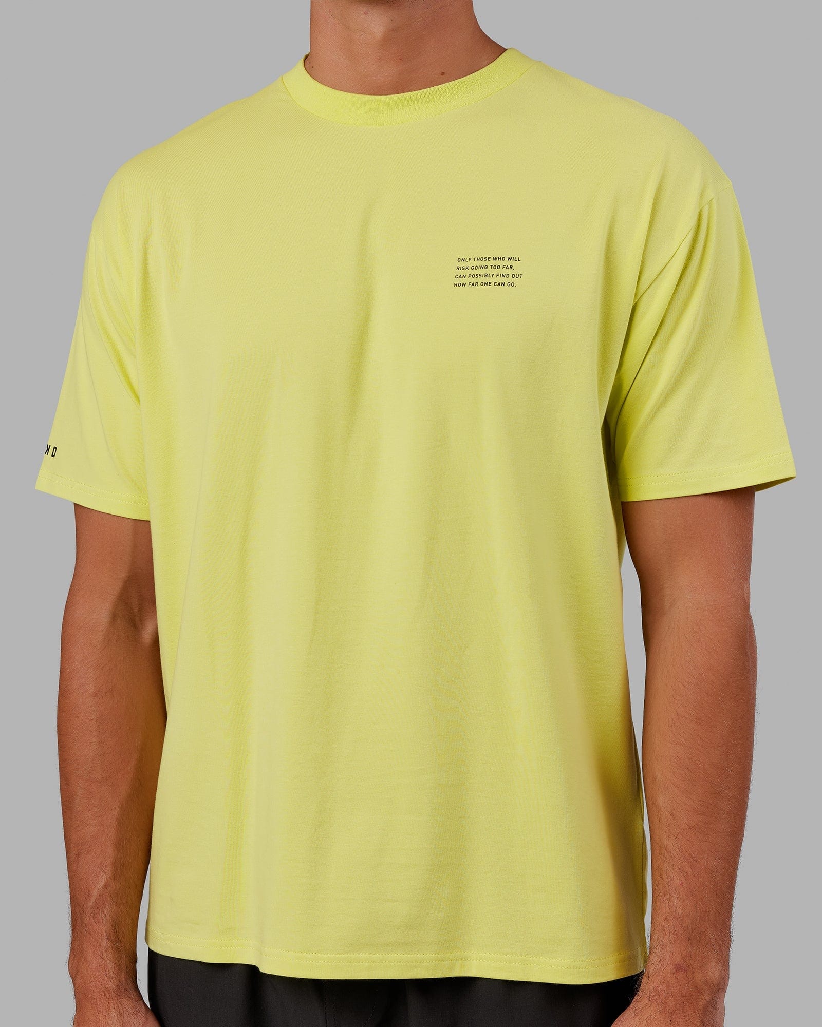 Model wearing Strive FLXCotton Tee Oversize - Citrus Green