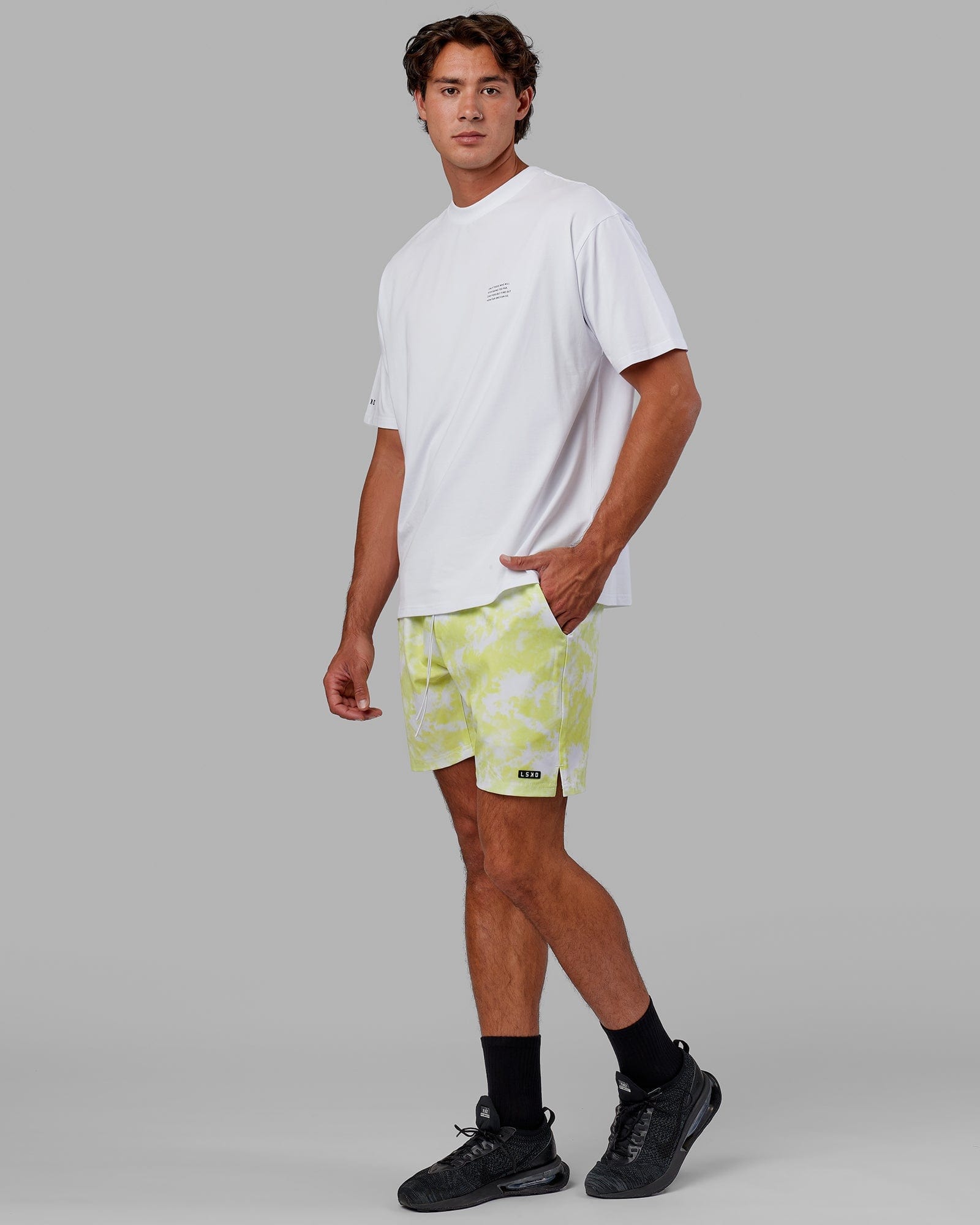 Model wearing Strive FLXCotton Tee Oversize - White