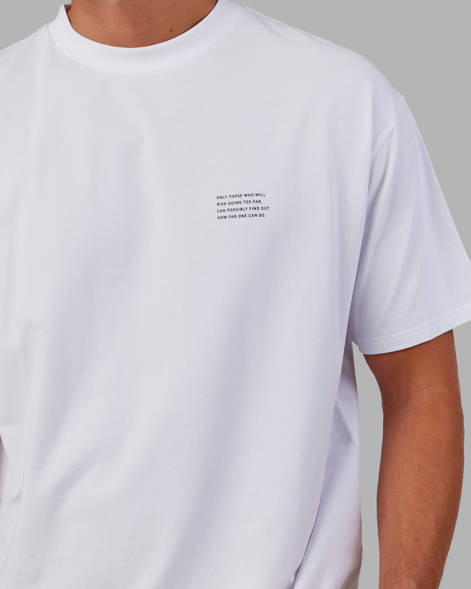 Model wearing Strive FLXCotton Tee Oversize - White