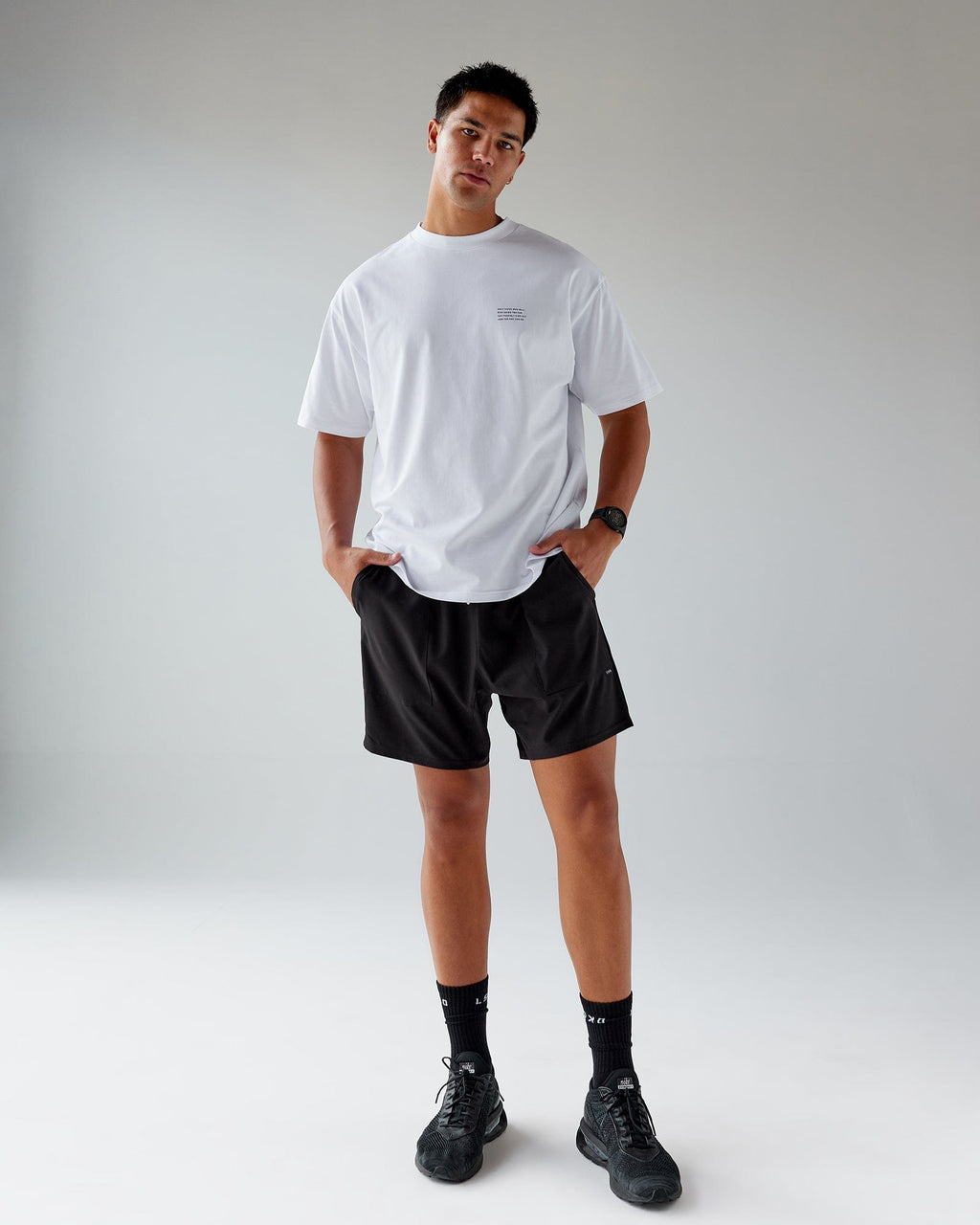 Model wearing Strive FLXCotton Tee Oversize - White
