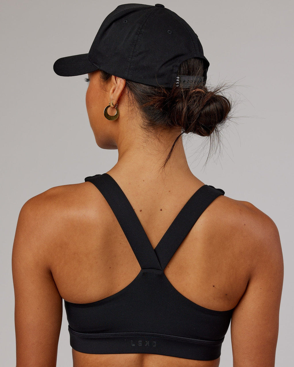 Model wearing Structure Snapback Cap - Black-White