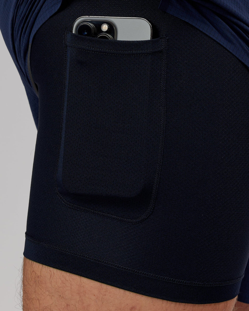 Model wearing UltraAir 6" Lined Performance Short - Navy