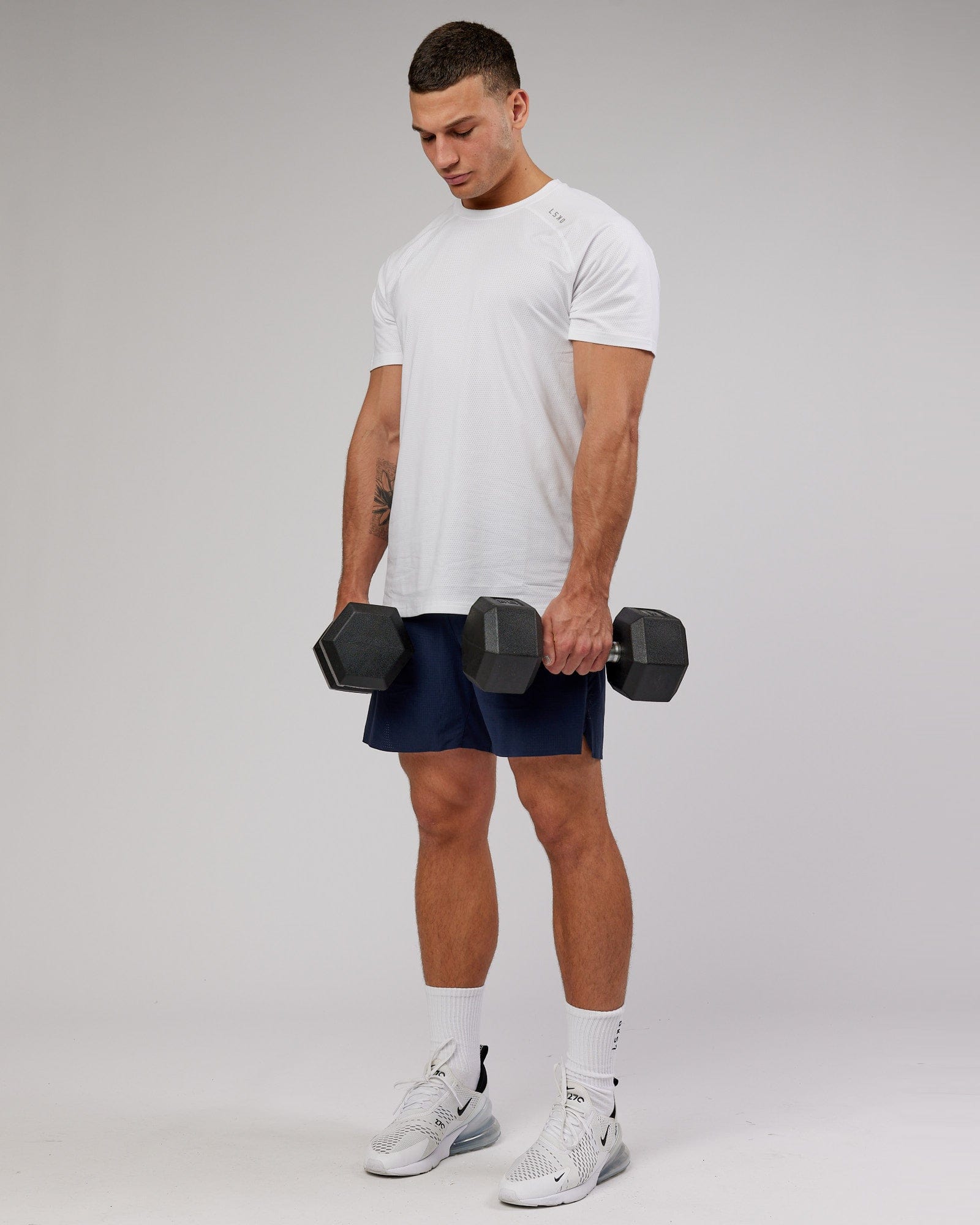 Model wearing UltraAir 6" Lined Performance Short - Navy