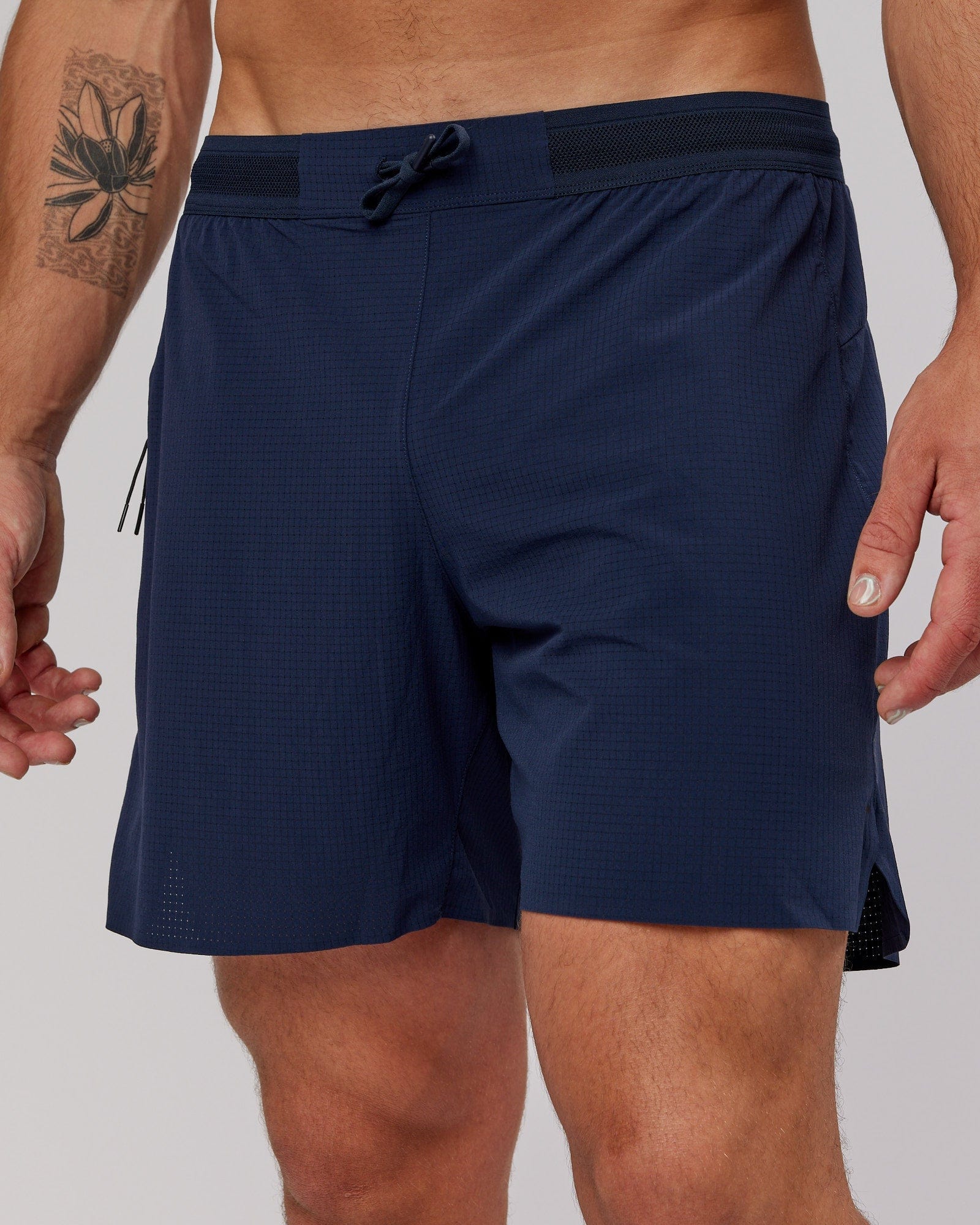 Model wearing UltraAir 6" Lined Performance Short - Navy
