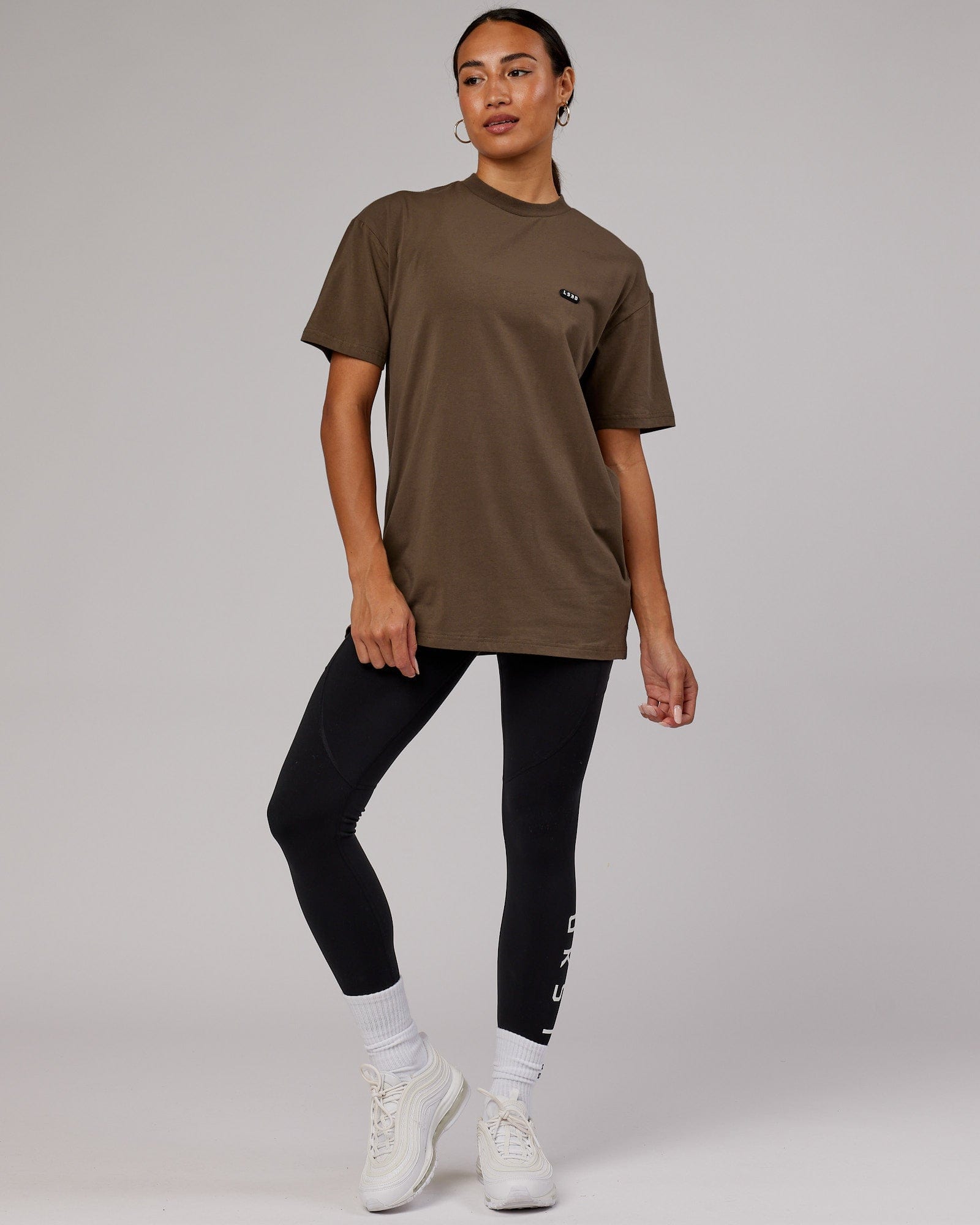 Model wearing Unisex Capsule FLXCotton Tee Oversize - Army Green