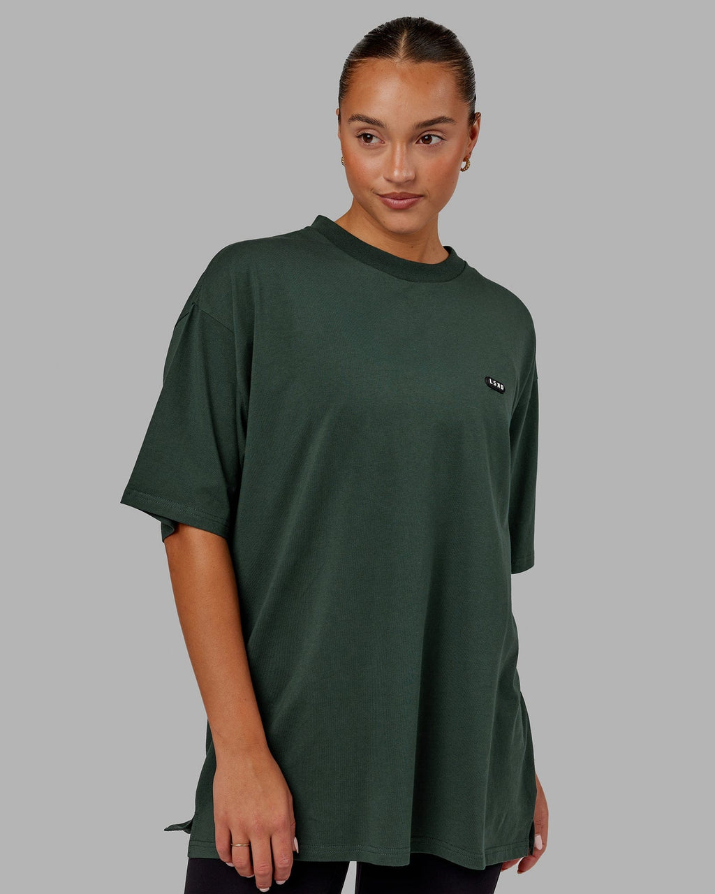 Model wearing Unisex Capsule FLXCotton Tee Oversize - Vital Green