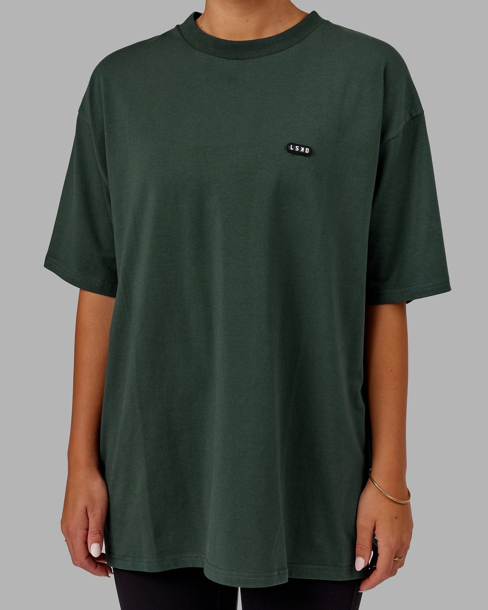 Model wearing Unisex Capsule FLXCotton Tee Oversize - Vital Green