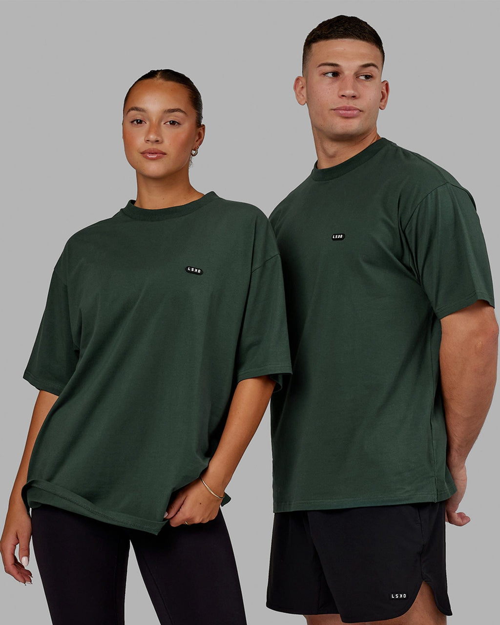 Model wearing Unisex Capsule FLXCotton Tee Oversize - Vital Green