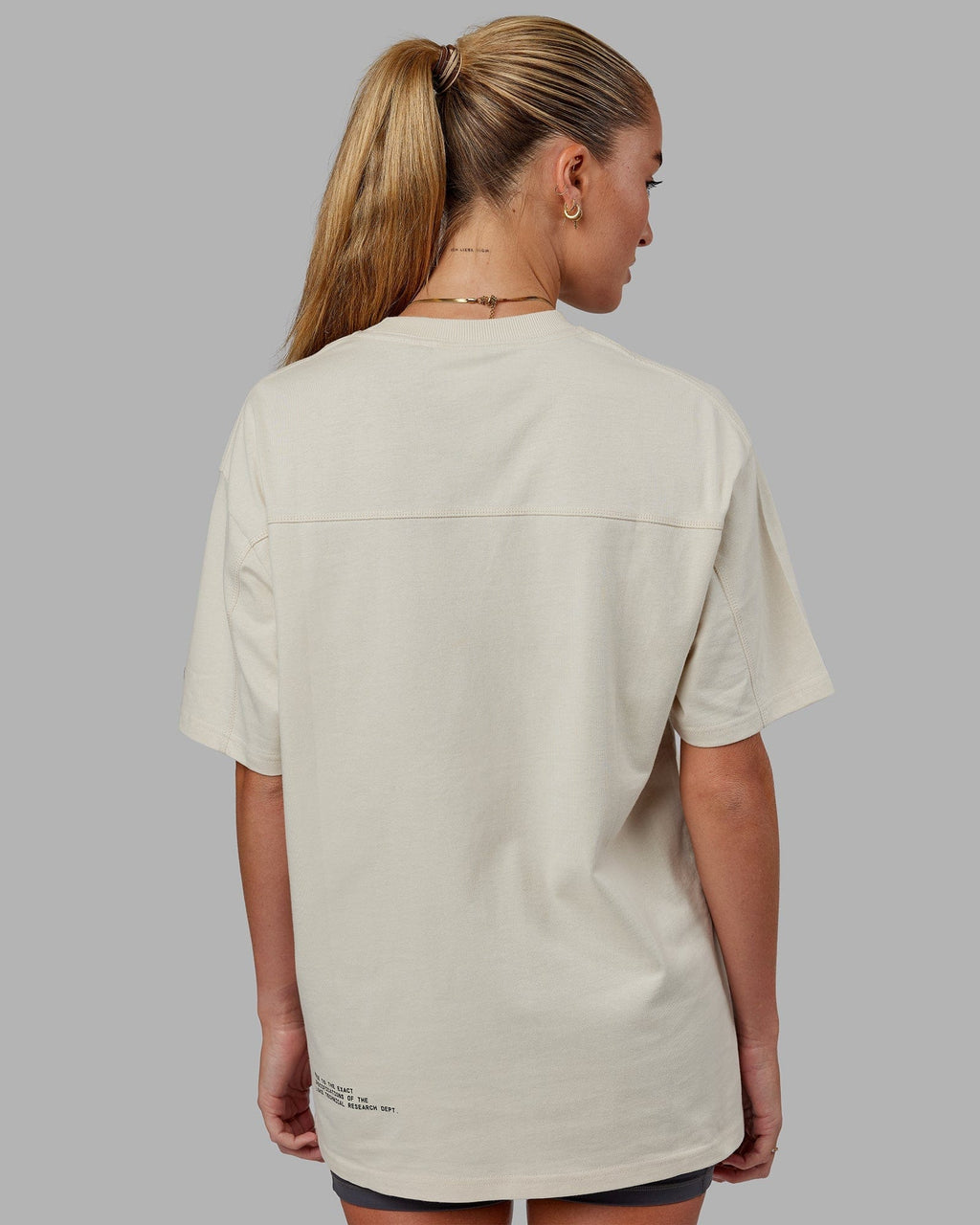 Model wearing Unisex Lab Heavyweight Tee Oversize - Bone