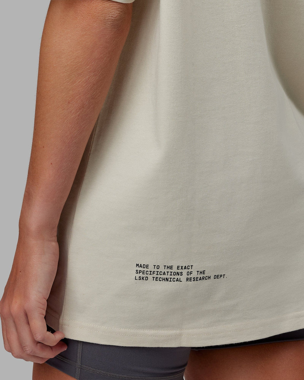 Model wearing Unisex Lab Heavyweight Tee Oversize - Bone