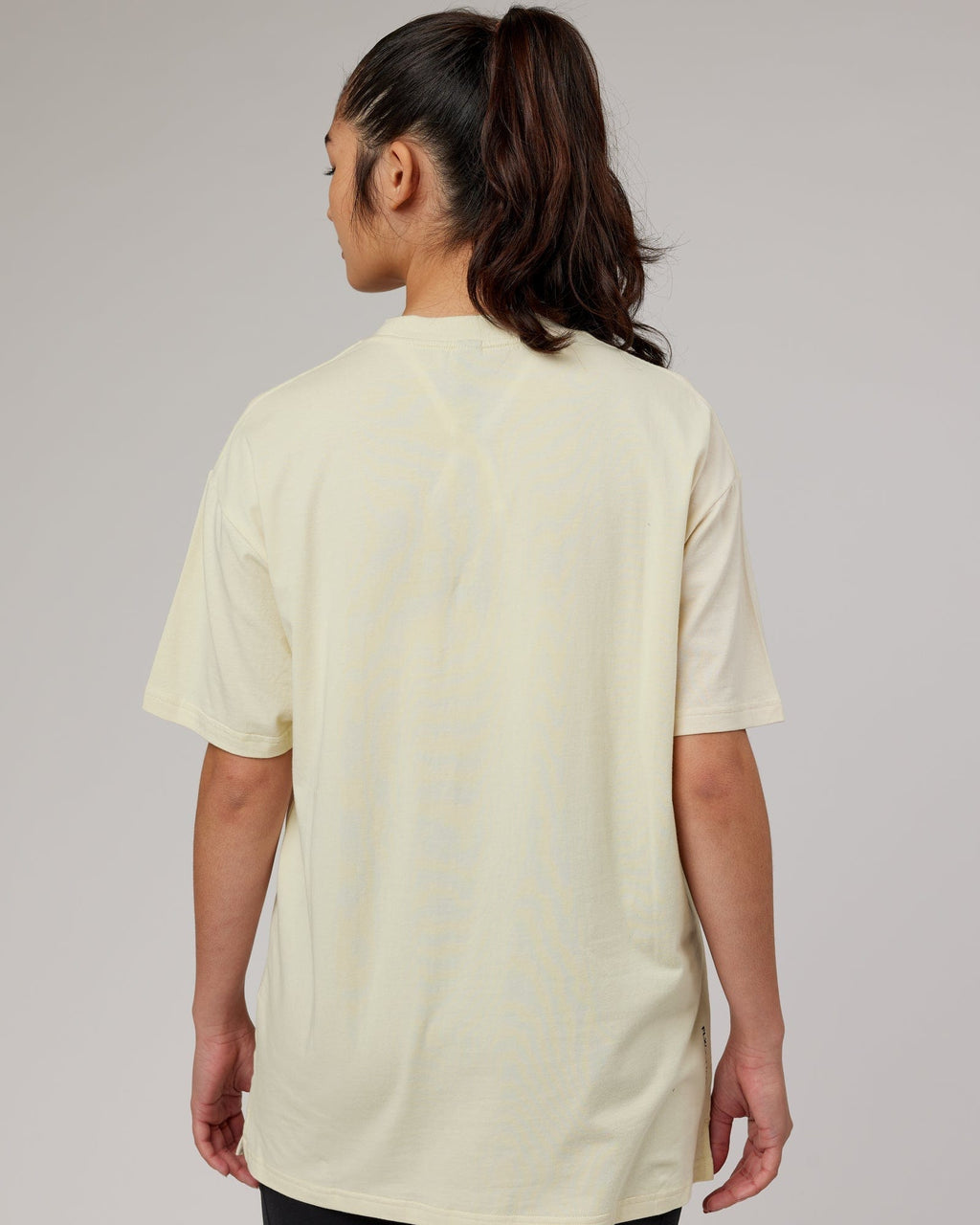 Model wearing Upright FLXCotton Tee Oversize - Almond Milk