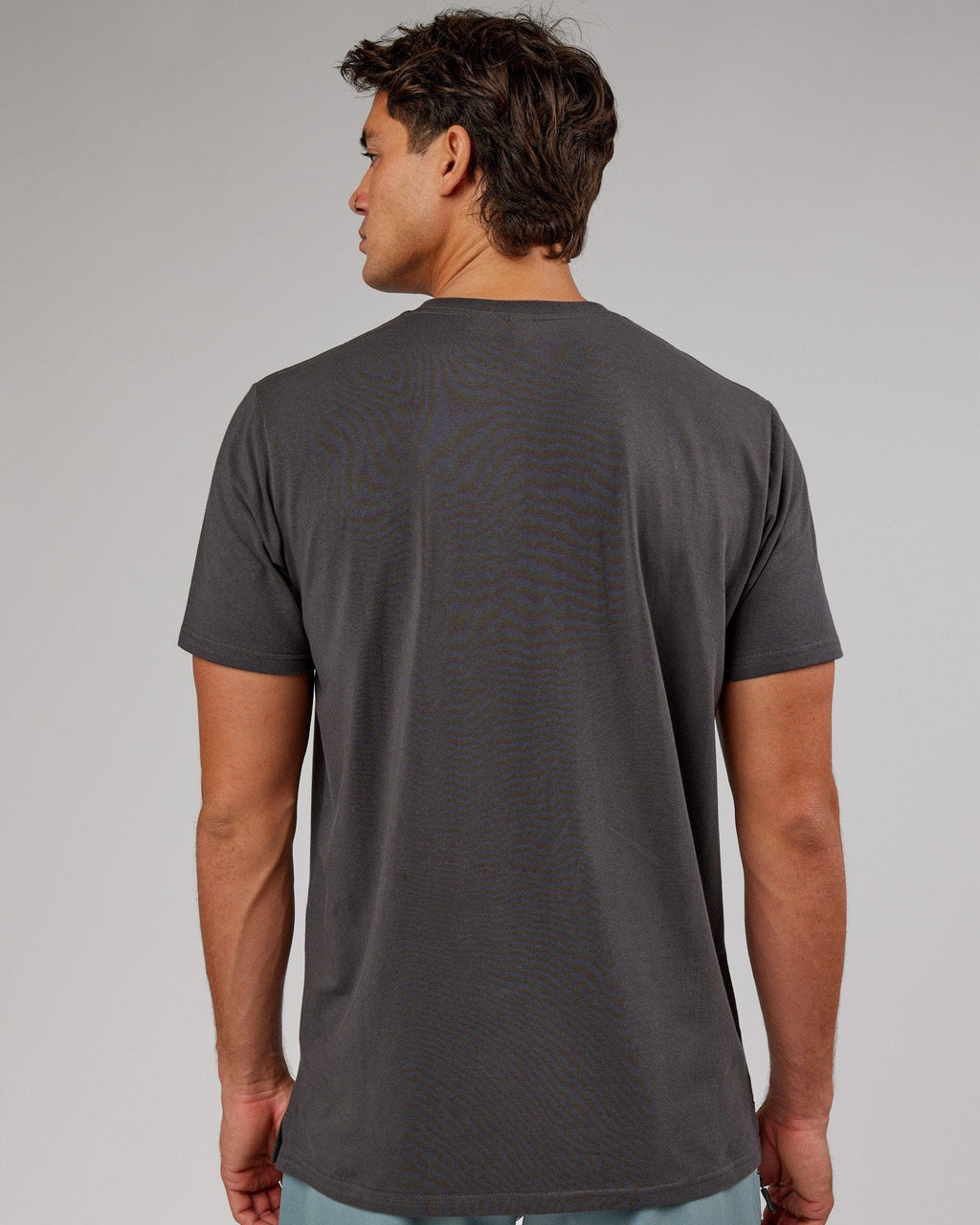 Model wearing Weld FLXCotton Pocket Tee - Asphalt