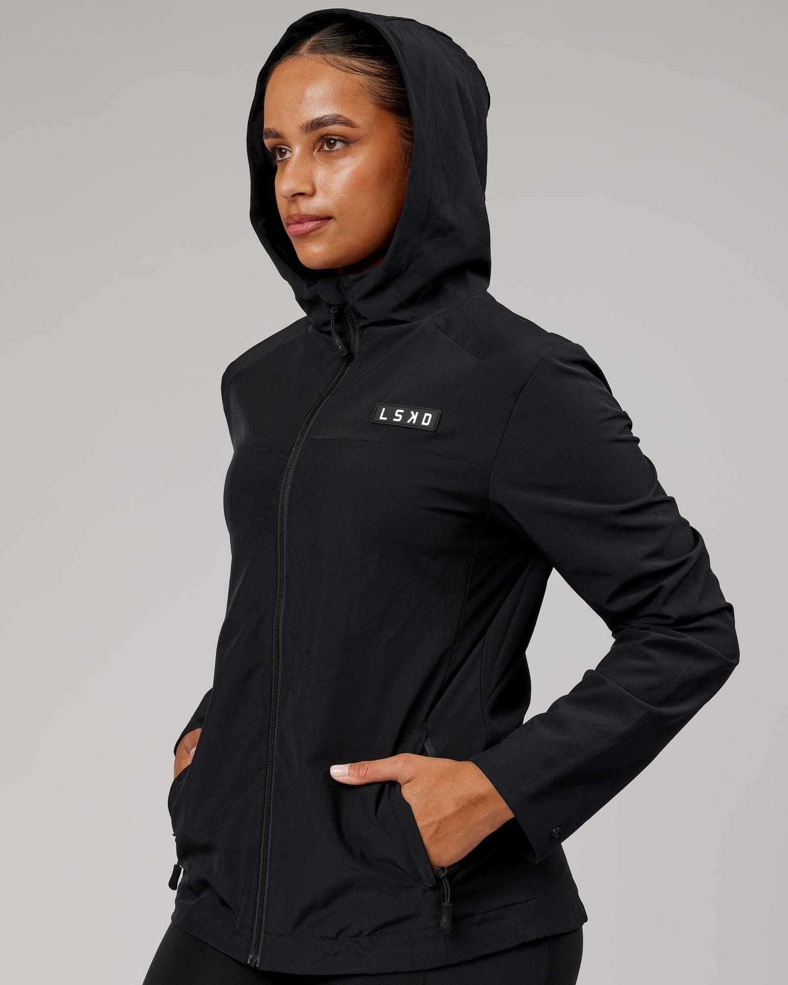 Model wearing Functional Training Jacket - Black