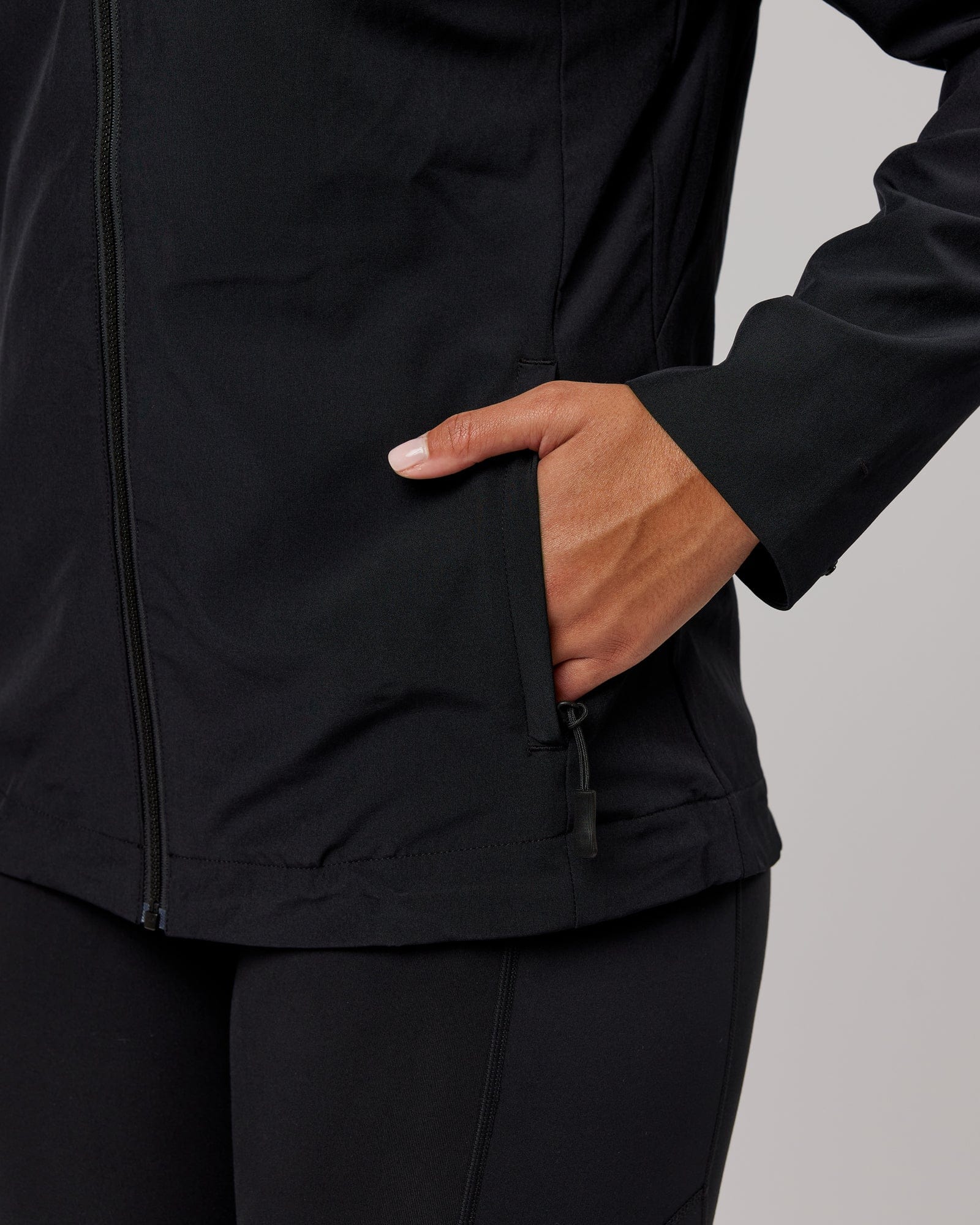 Model wearing Functional Training Jacket - Black