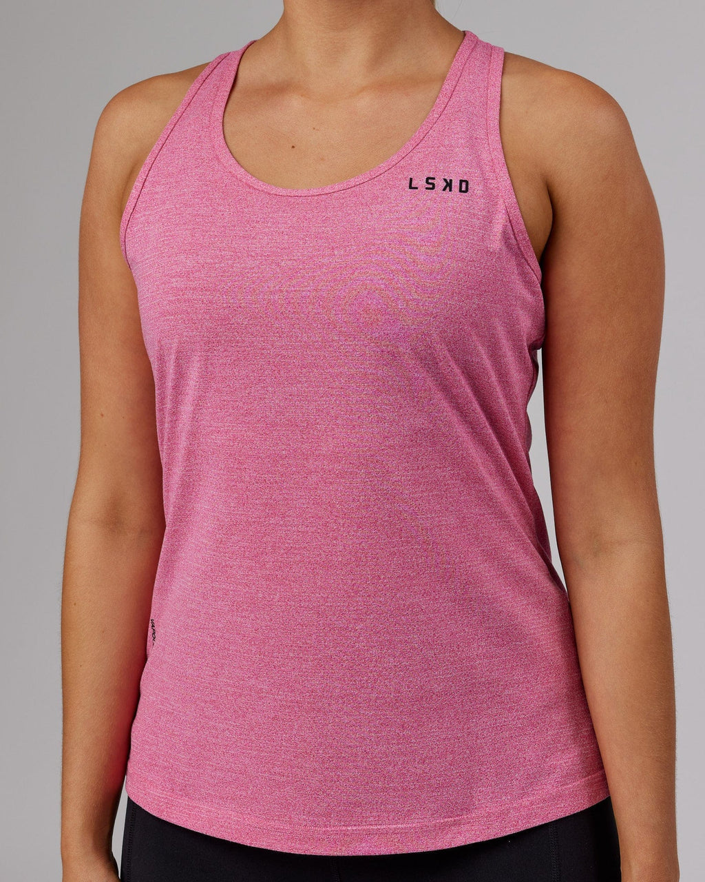 Model wearing Perform VapourFLX Tank - Magenta Marl